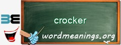 WordMeaning blackboard for crocker